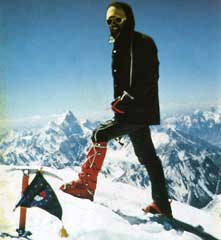 Gasherbrum I book - The Challenge - Reinhold Messner on Gasherbrum I Summit August 10, 1975